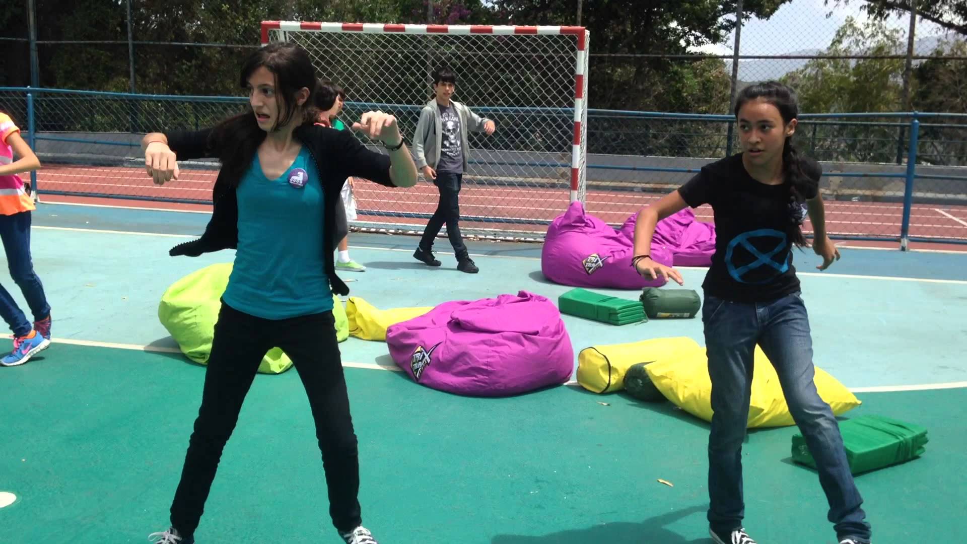 Ganadoras de la competencia de la Zona Baile en el TrixandTrax del Colegio el Peñon